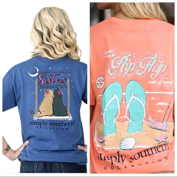 Simply Southern Tops - NWOT bundle of 2 Simply southern t shirts